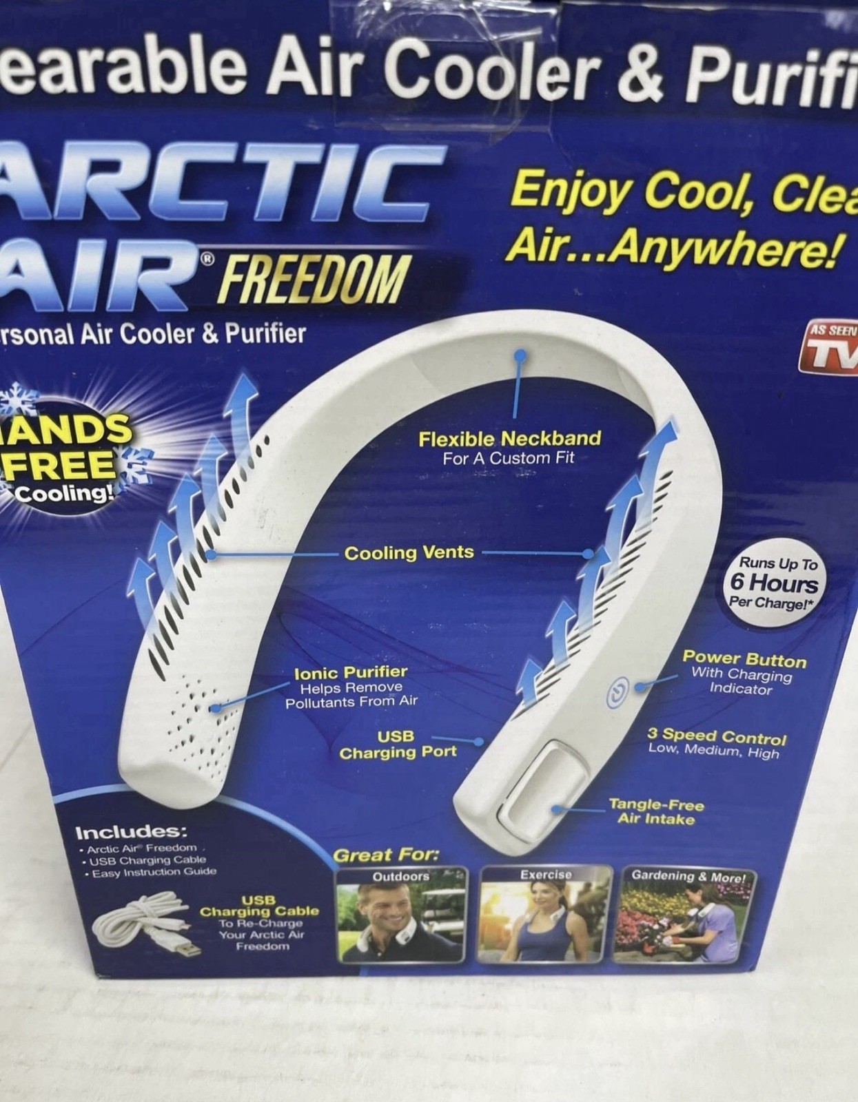 Portable Neck Fan Bladeless Rechargeable Hands Free Cooler Arctic Air gallery