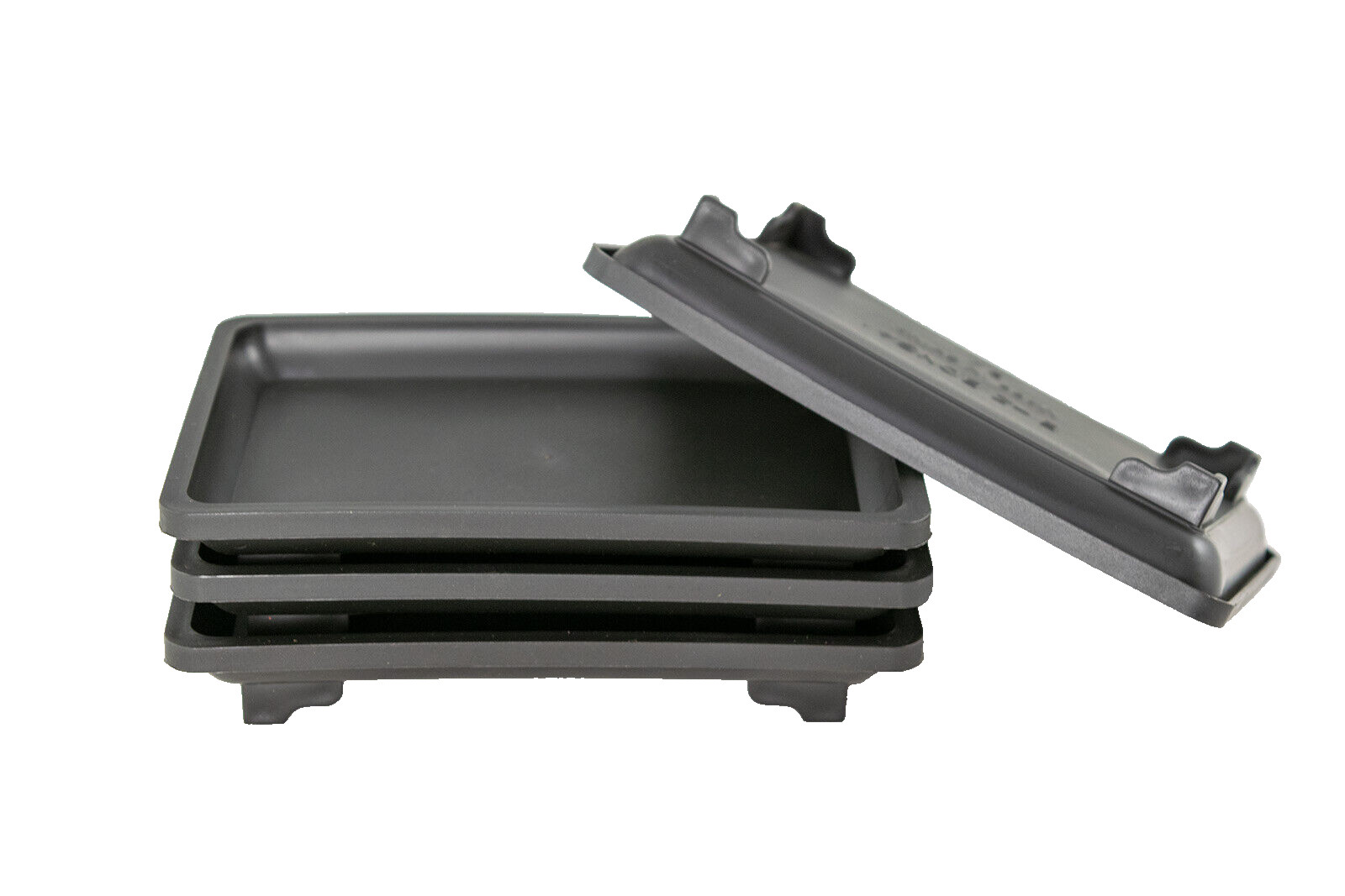 4 Rectangular Plastic Humidity / Drip Tray for Bonsai Tree 5.25"x 3.75"x 0.75" gallery