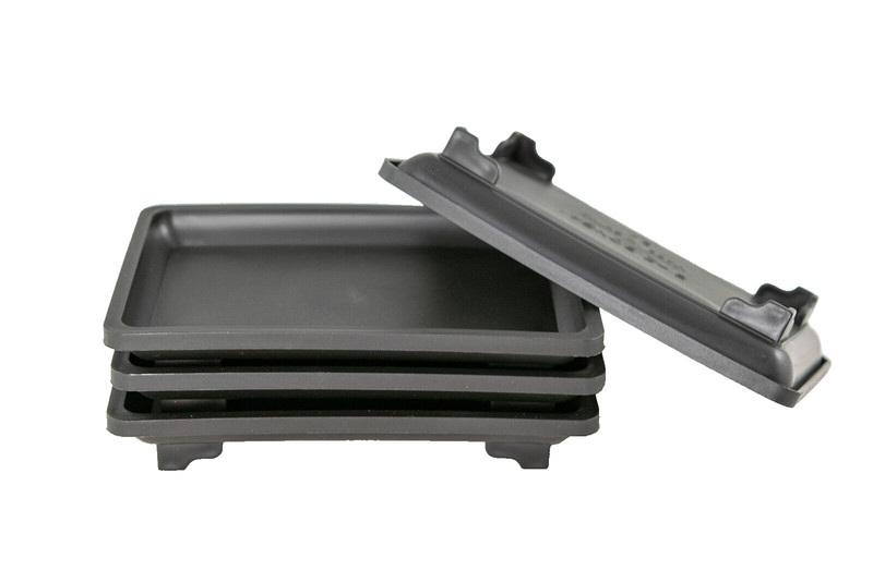 4 Rectangular Plastic Humidity / Drip Tray for Bonsai Tree 5.25"x 3.75"x 0.75" gallery