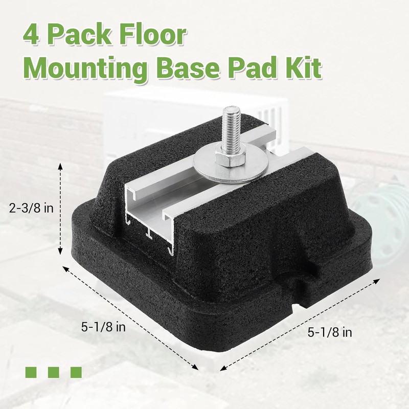 4 Pack Floor Mounting Base Kit for Mini Split Air Conditioner Condensers Heat... gallery