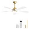 Modern Bedroom Ceiling Fan With Remote 6 Speed,Reversible,Dimmable LED,Quiet DC gallery