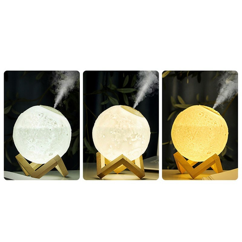 L-015-02 1500ML Humidifier Diffuser Nano Mist 15CM Moon Night Light USB gallery