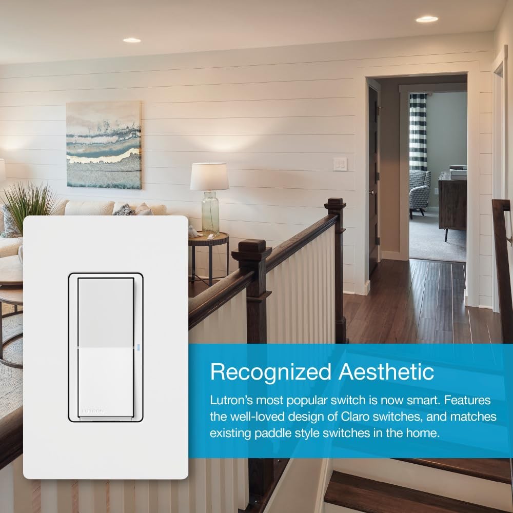 Smart Light Switch for Caseta Lighting Neutral Required Black DVRF-5NS-BL Led gallery