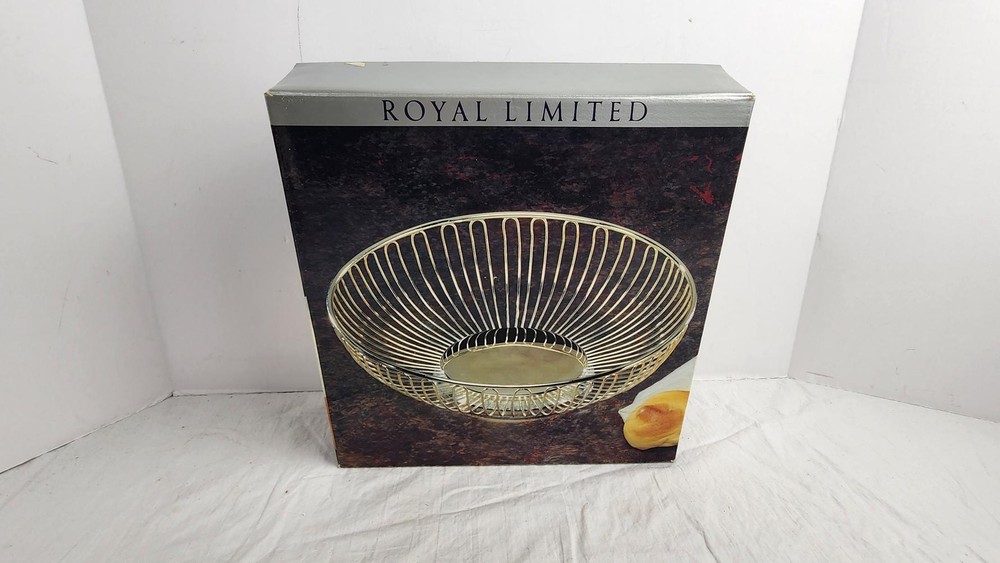 Royal Limited Fruit/Bread Stainless Steel Basket (011) - 9 1/2 in, New in Box