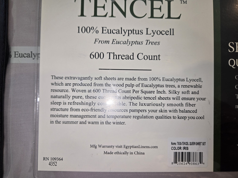 100% Eucalyptus Tencel Lyocell 600 Thread Count Queen Bed Sheet Set gallery