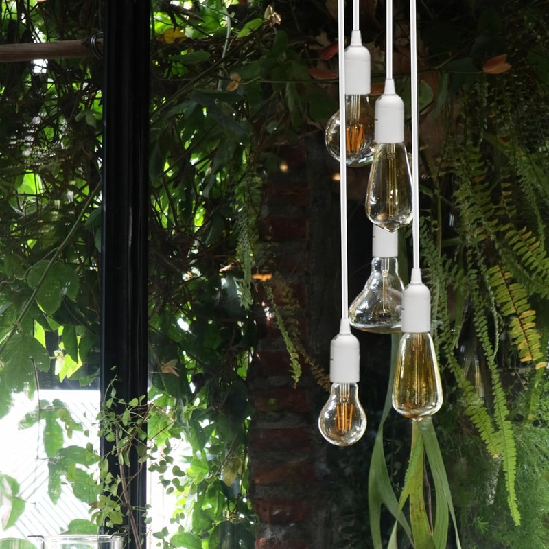 E26 E27 Light Bulb Socket with 10Ft Plug in Pendant Light Cord Hanging Fixture gallery