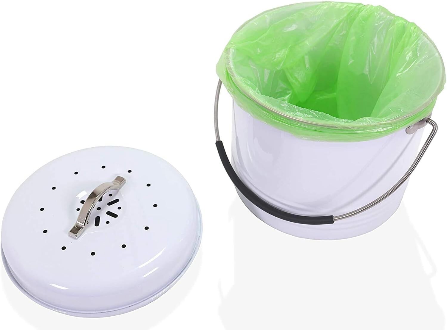 ANBAR 1 Gallon Kitchen Compost Bin Bucket Complete with Silicone Handle Lid gallery
