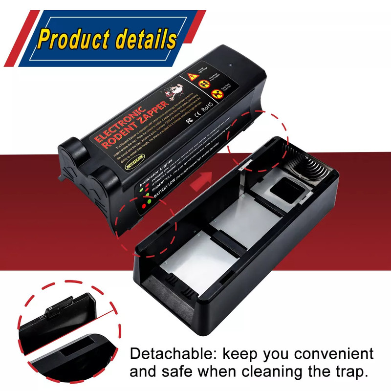 Electronic Mouse Trap Victor Control Rat Killer Pest Electric Rodent Zapper US gallery