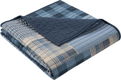 Woolrich Reversible 100% Cotton Throw Cabin Lifestyle Plaid Design – All Season,