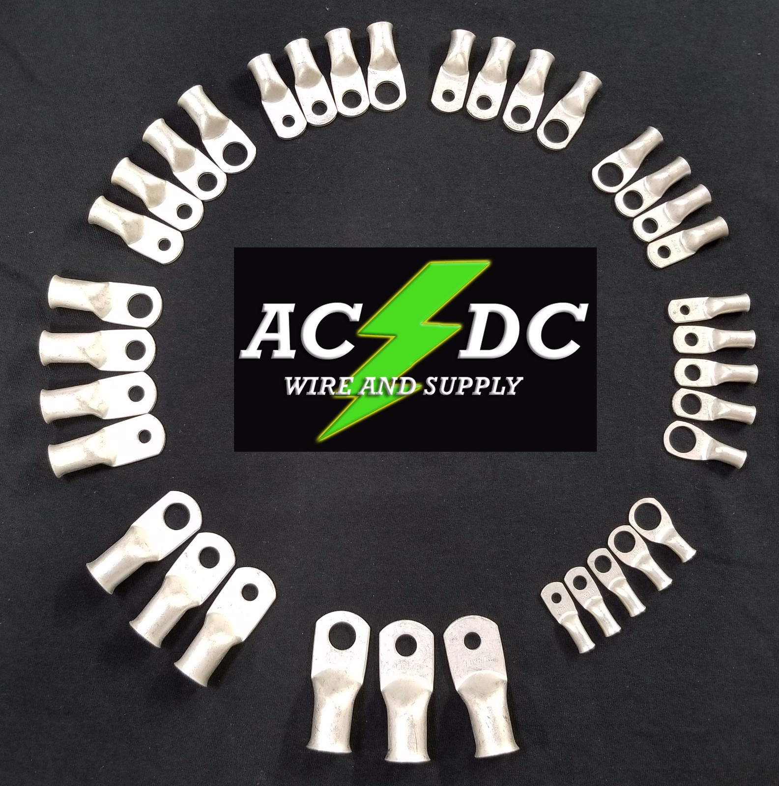 AC/DC WIRE TINNED Copper Lug Ring Terminals Battery Wire Welding Cable AWG gallery