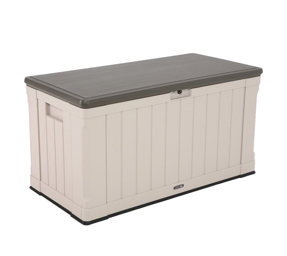 LIFETIME 60186 HeavyDuty Outdoor Storage Deck Box, 116 Gallon, Desert Sand/Brown gallery