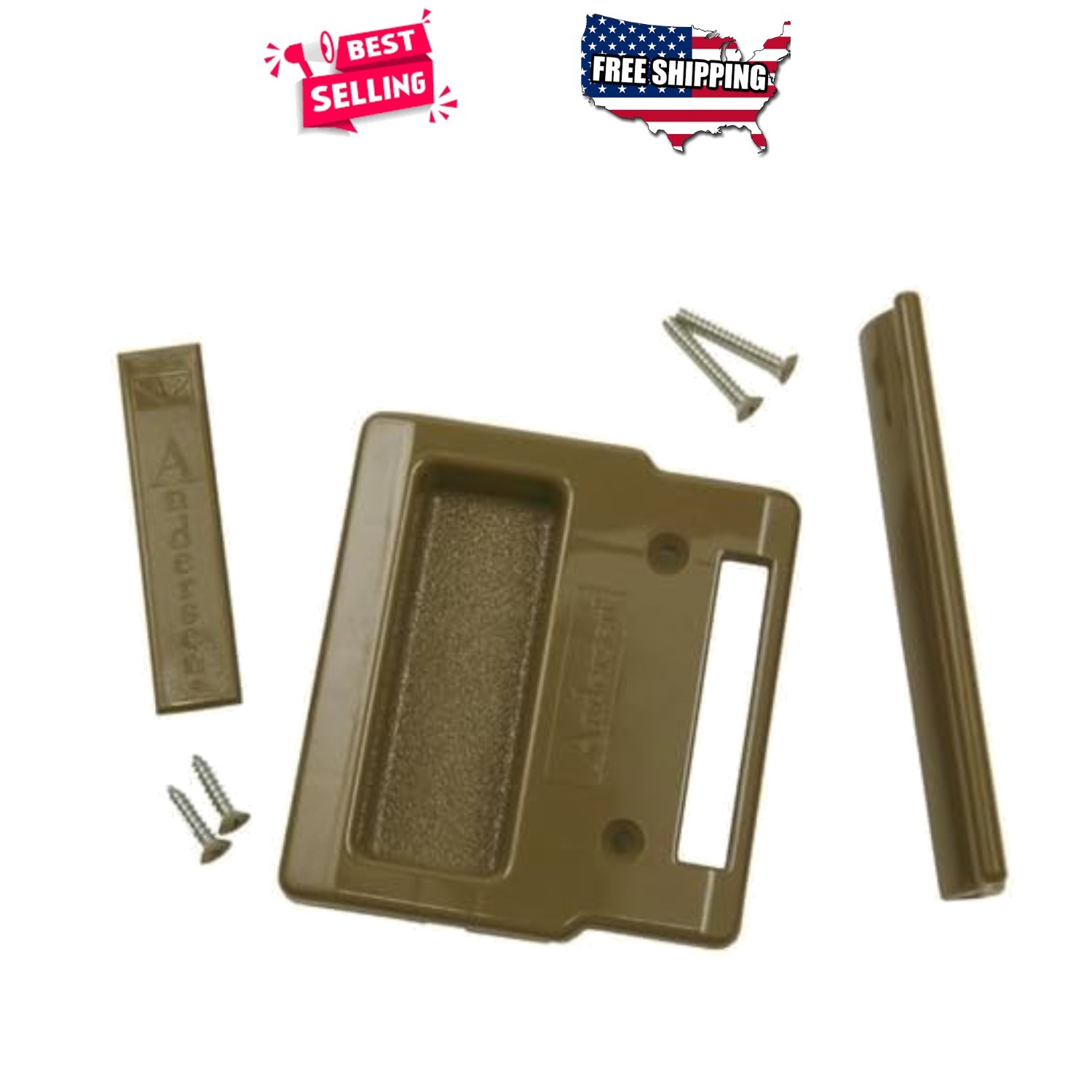 Screen Hardware Kit Stone For Two-Panel Patio Doors 1982 To Present Wood Handle gallery