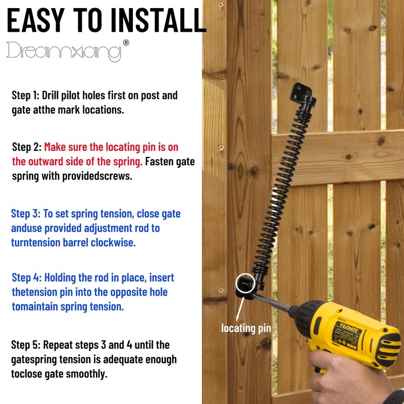 11-1/2" Gate Spring Self Closing Heavy Duty Outdoor Door Spring Automatic Fen... gallery