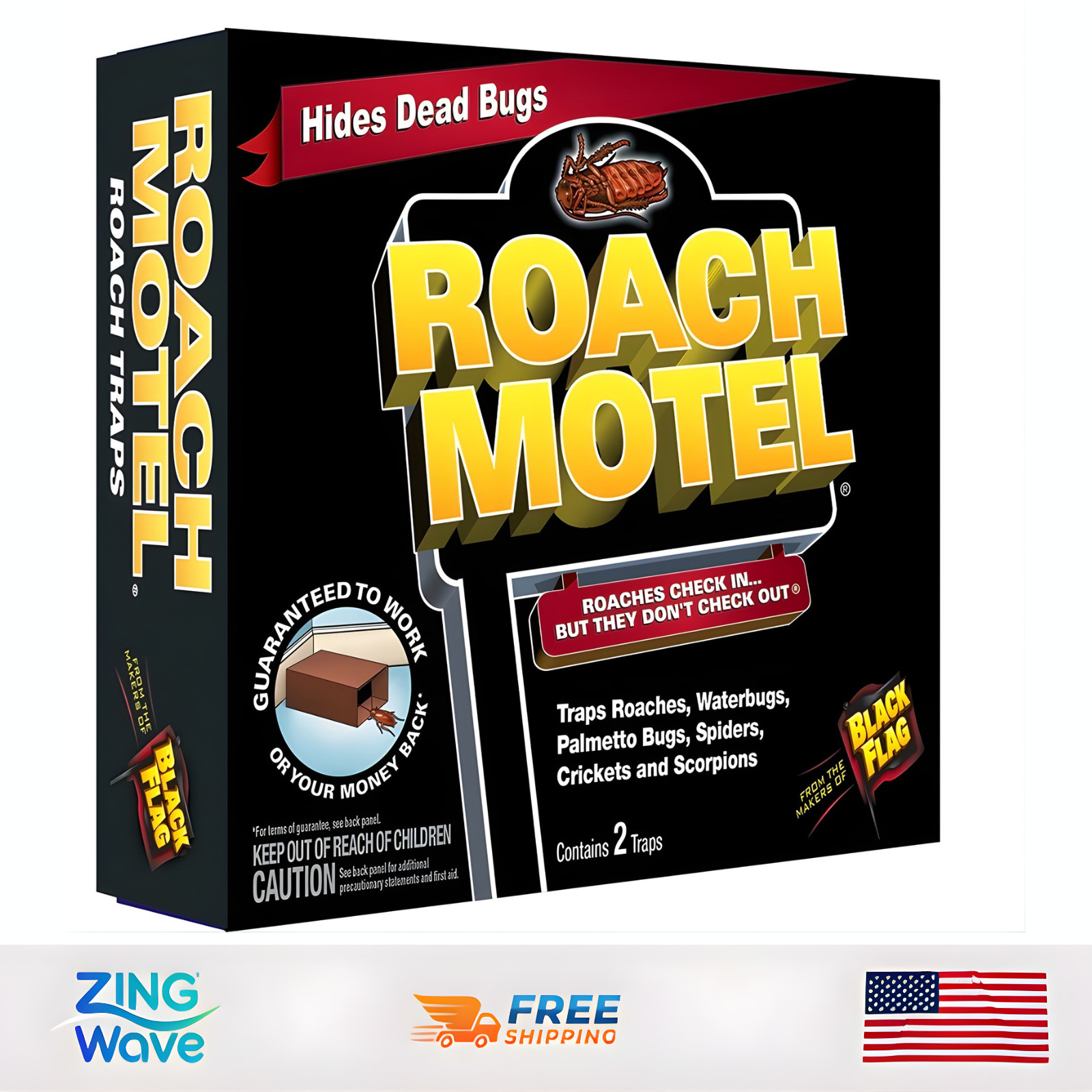 Black Flag Roach Motel Indoor Insect Trap 2 Pack No Odor Easy Use gallery