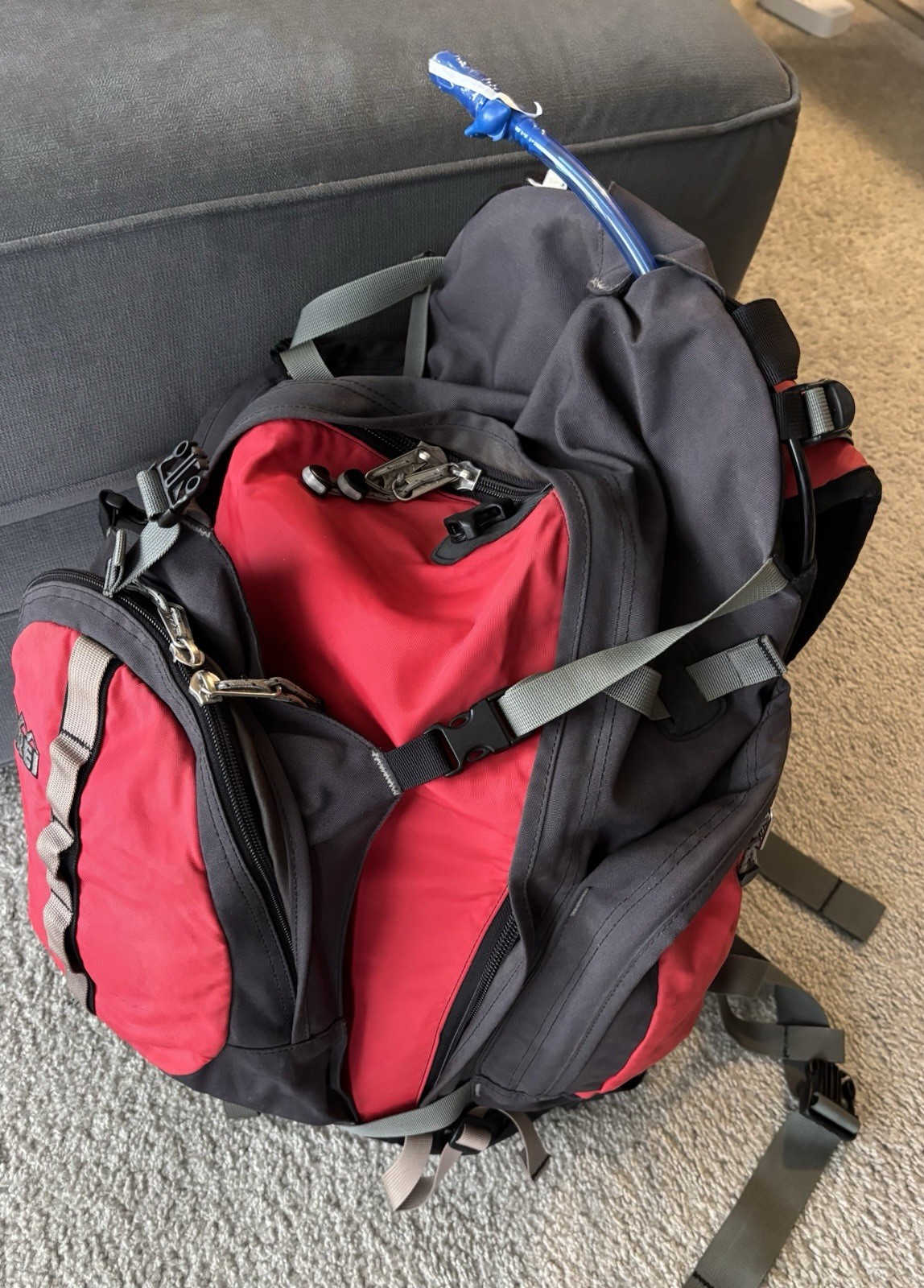 REI Alpine Mountain Backpack.  Slightly used red and black Backpack. 2