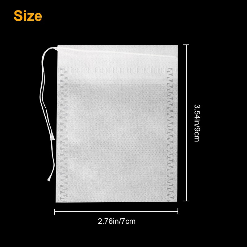 400Pcs Tea Bags Disposable Drawstring Flip Empty Teabags Herb Loose Teas Filters gallery