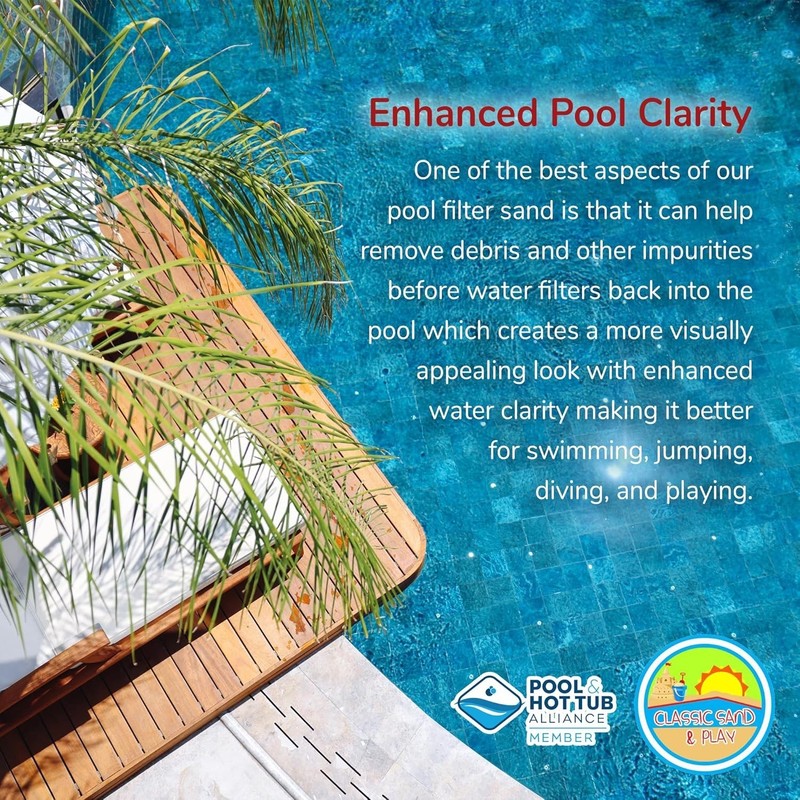 Pool Filter Sand 20 lbs Silica for Above & Inground Pools Clean & Efficient gallery