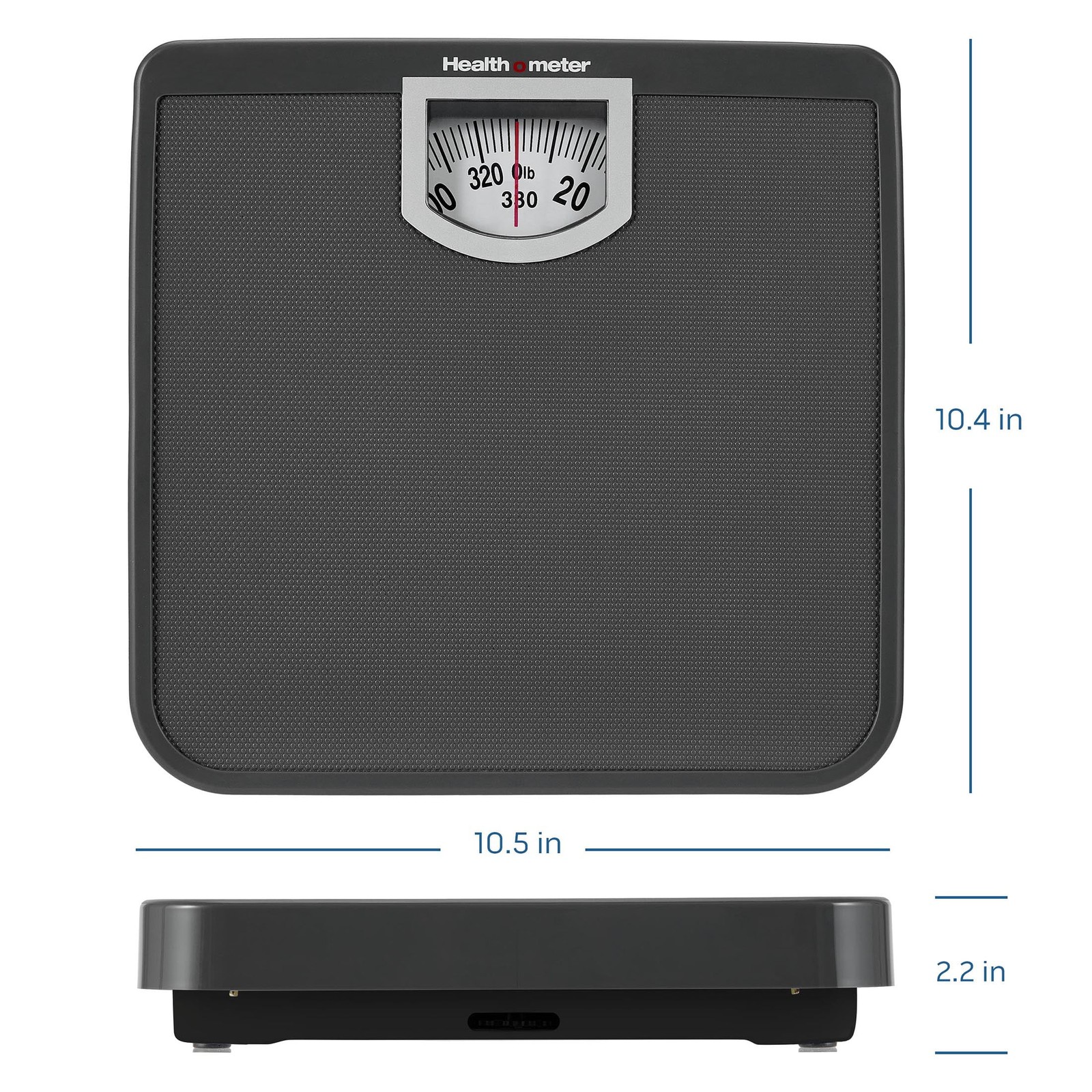 Health o meter 330 lb Capacity Compact Dial Scale Metal Platform gallery