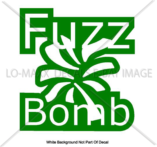 Fuzz Bomb Original Graphic Design Various Sizes & Colors Die Cut Vinyl Decal gallery