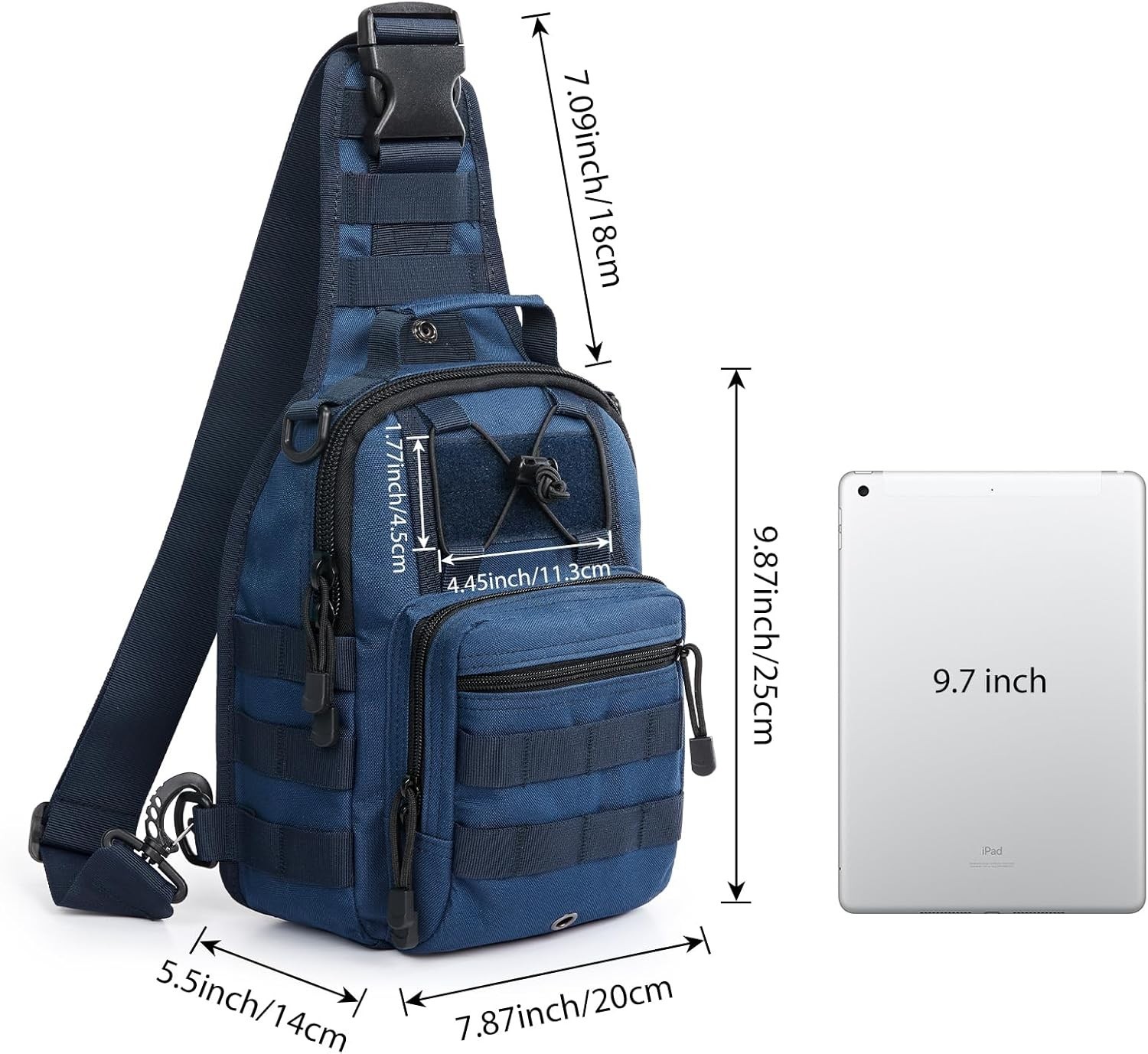 Durable Water-Resistant Travel Backpack with Multiple Compartments - Dark Blue 4