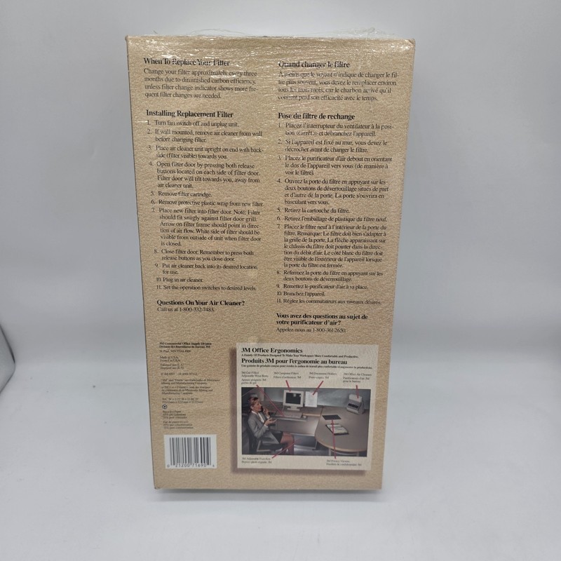 3M Replacement Filter For OAC200 Office Air Cleaner New Sealed OAC200RF 1995 USA gallery