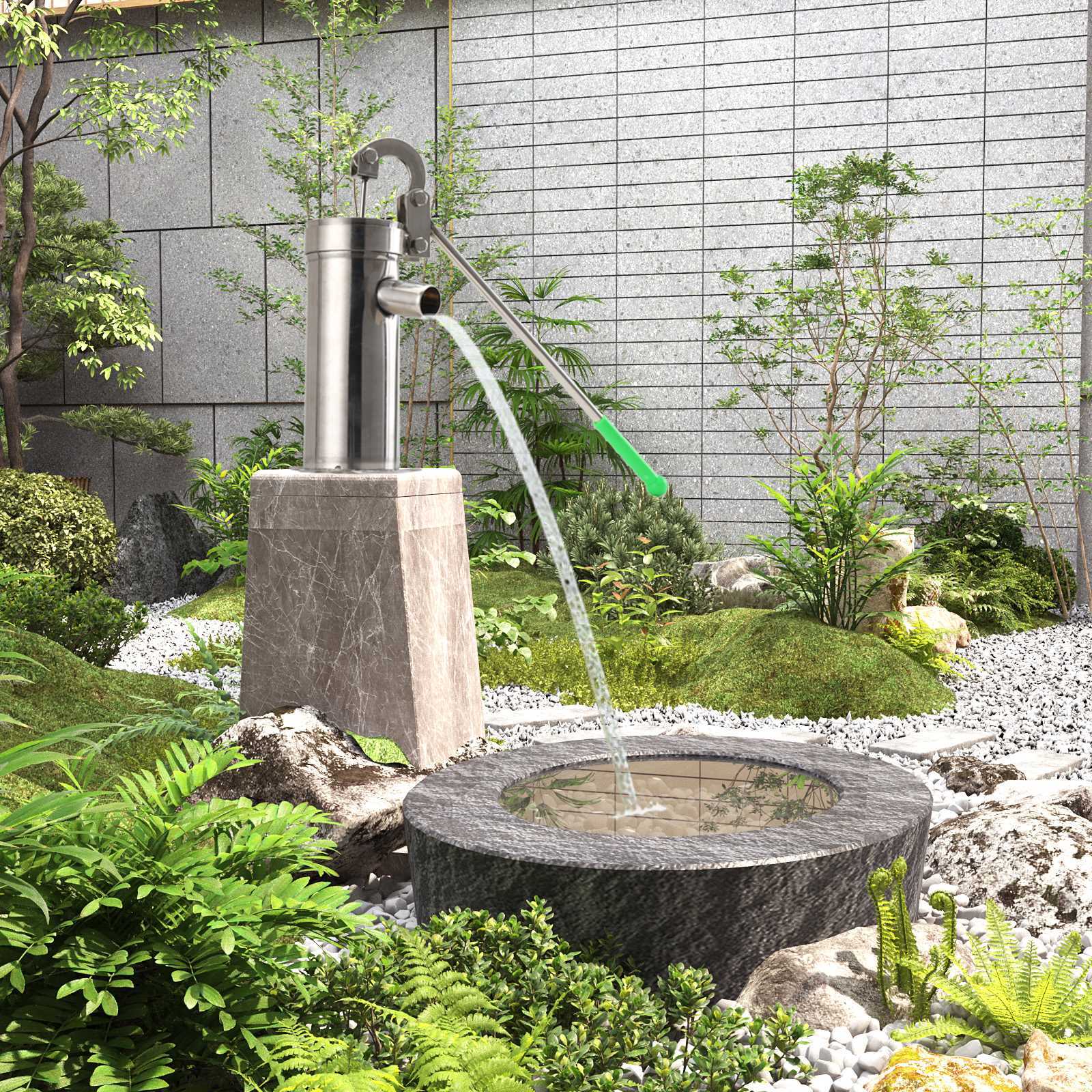 Stainless Steel Pitcher Water Pump Well Hand Powered Pump Shake Suction Pump USA gallery