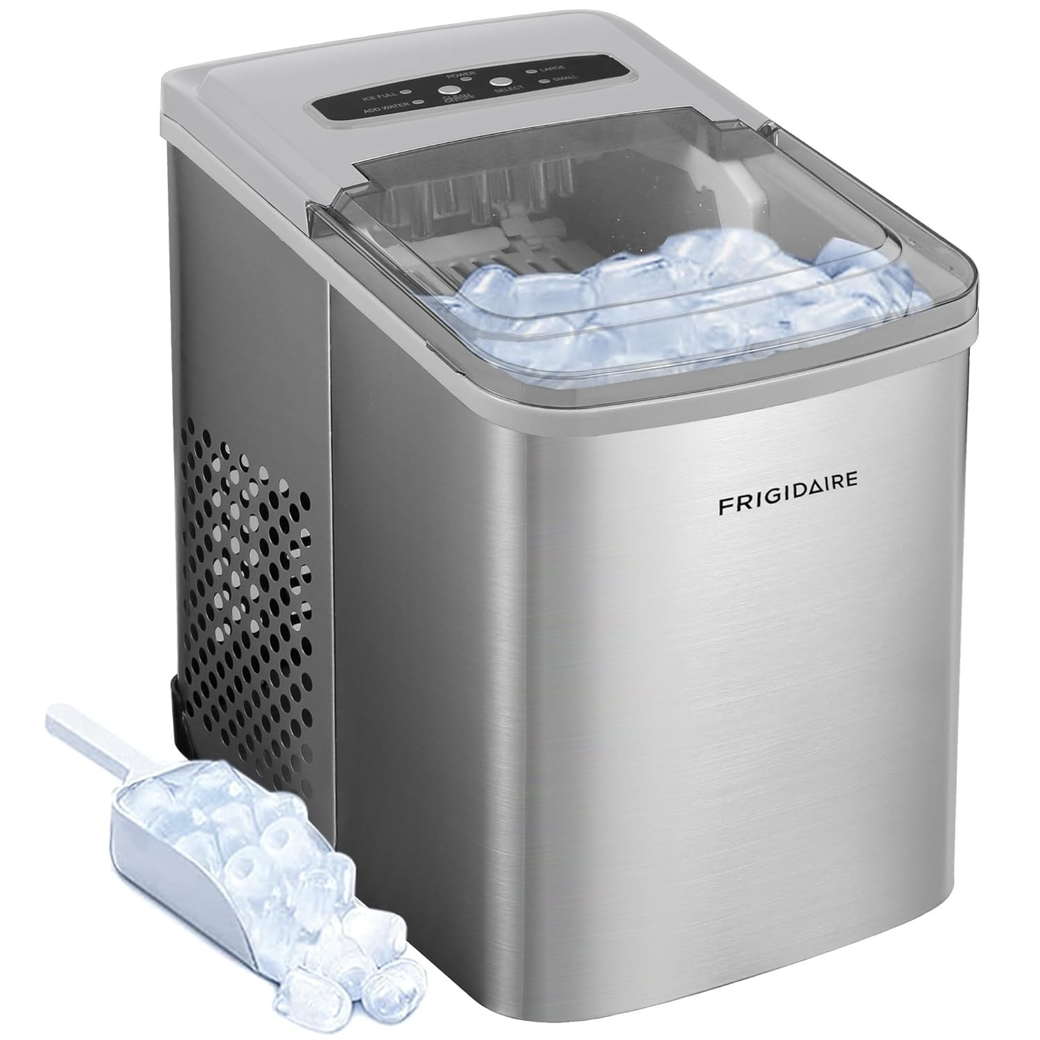 Frigidaire Portable Ice Machine Countertop Ice Maker 26lbs Stainless Steel gallery