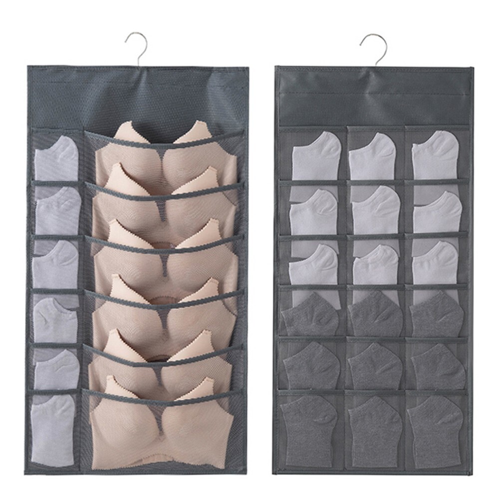 30 Pockets Storage Hanging Bag Organizer Pouch Bag Gray gallery