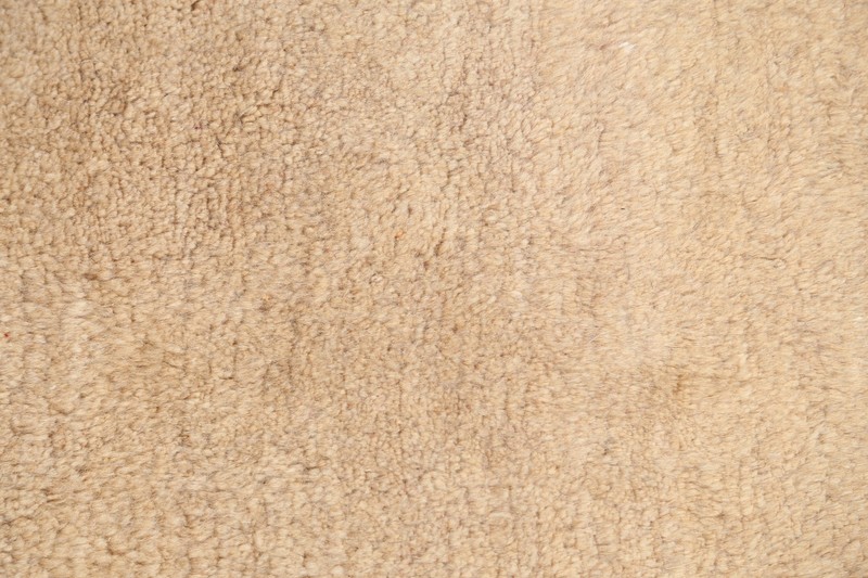 Modern Solid Ivory Gabbeh Hand-Knotted Runner Rug Wool Oriental Carpet 2x6 ft gallery