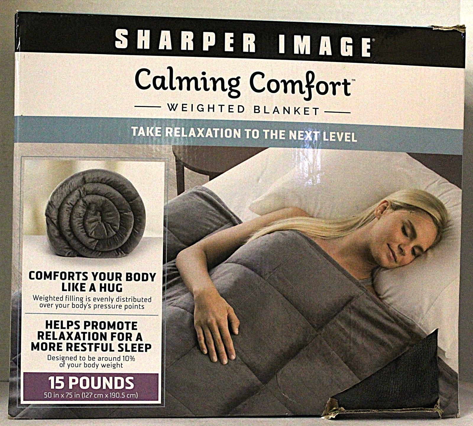 Sharper Image Calming Comfort Weighted Blanket (15 Pounds) 50" x 75" gallery