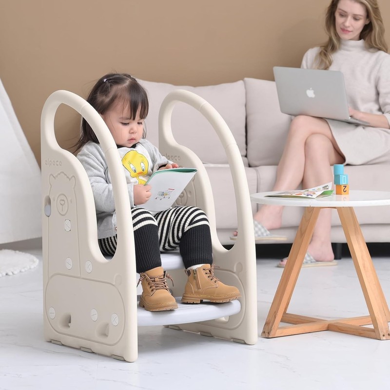 Adjustable Toddler Step Stool - 3 Steps for Easy Kitchen & Potty Training Access gallery