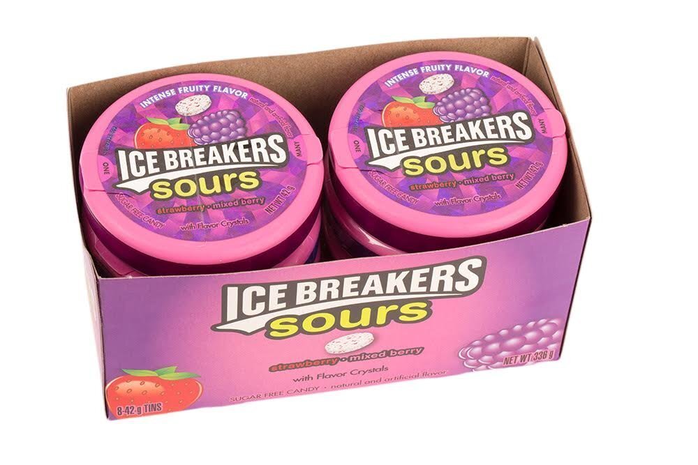 Ice Breakers Sours Strawberry-Mixed Berry 1.5 Oz Containers (Pack Of 8), 1.5 gallery
