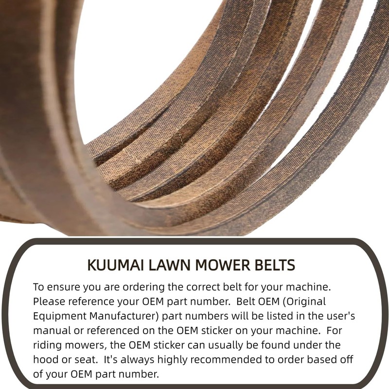 50 Inch Mower Deck Replacement Belt A160 0.5" x 162" gallery