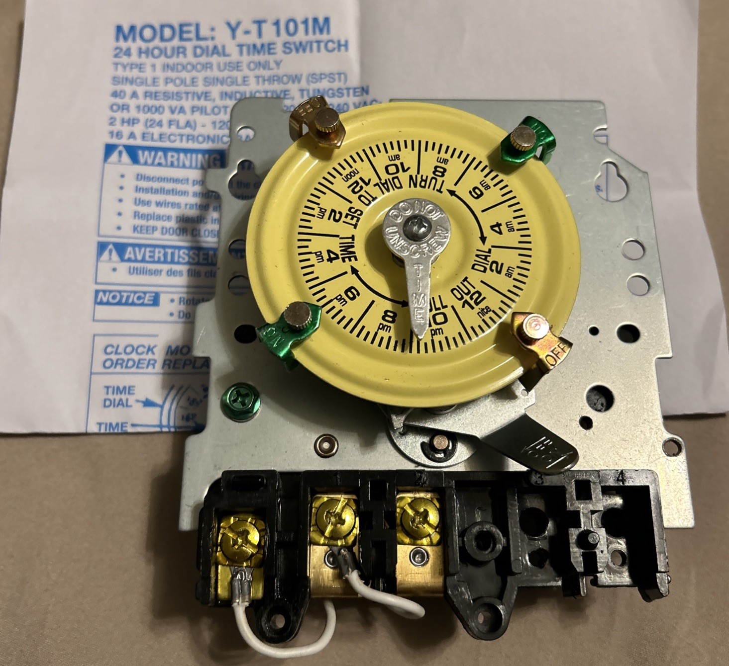 Intermatic T101M 24-Hour Mechanical Timer SPST Mechanism 120V, "NEW"OPENBOX gallery