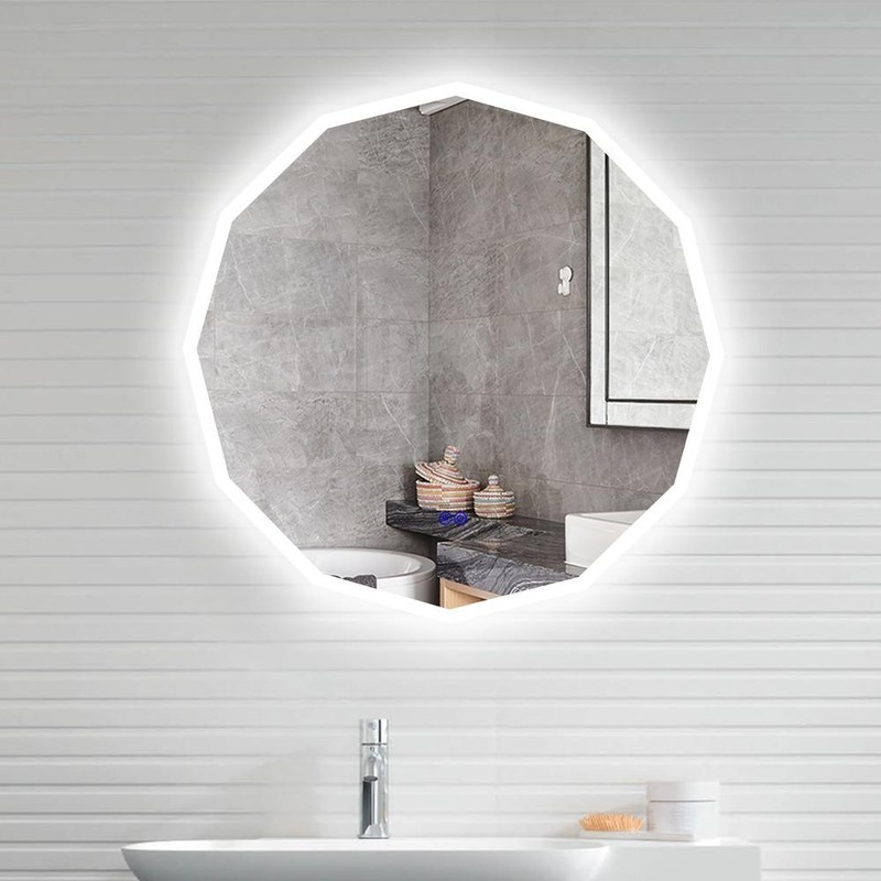 CHLOE Lighting LUMINOSITY Back Lit Dodecagon TouchScreen LED Mirror 3 Color... gallery