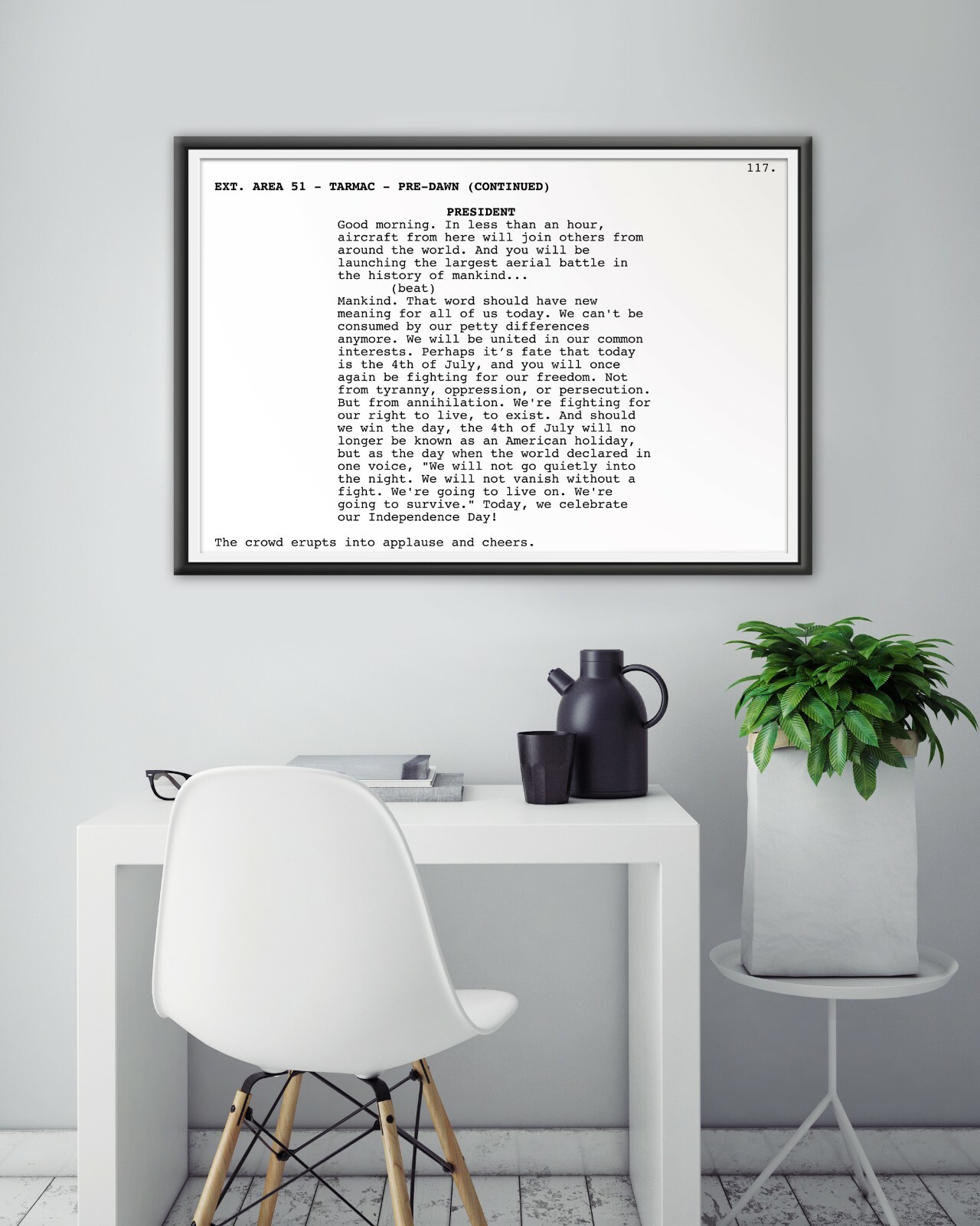 Independence Day Speech Screenplay POSTER! - Movie - Film - Inspirational - Art gallery