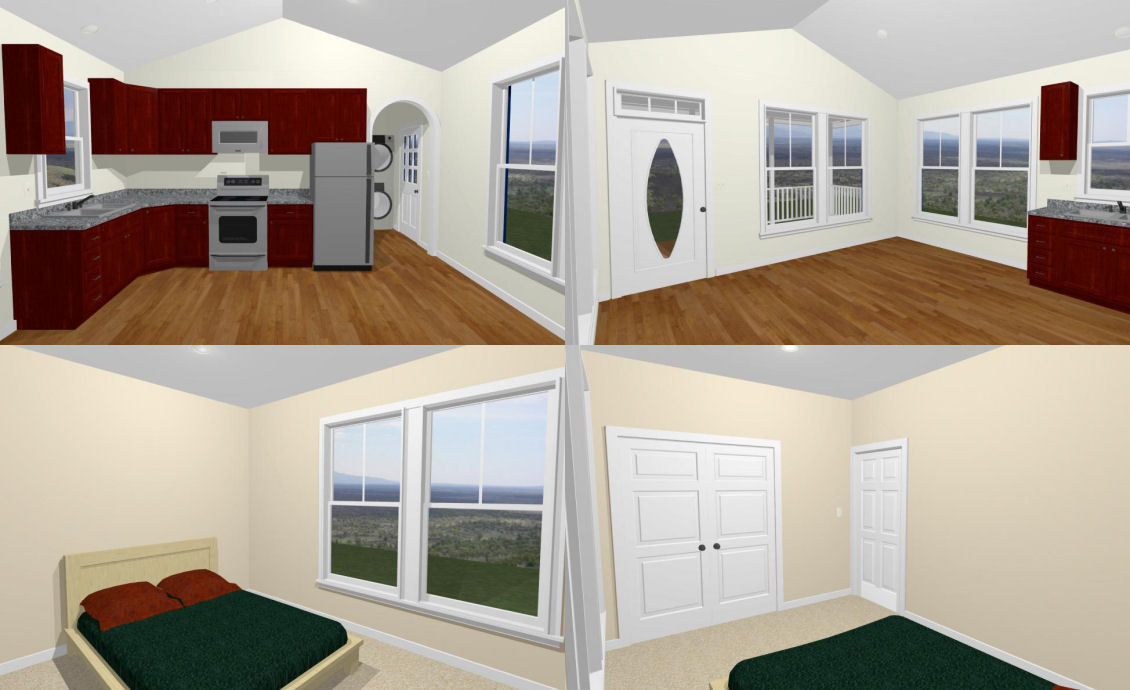 16x32 Tiny House -- 511 sq ft -- PDF Floor Plan -- Model 2H gallery
