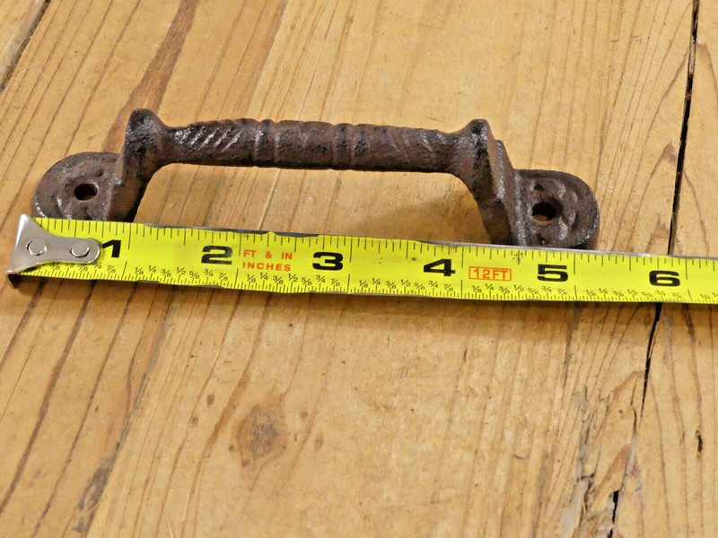 2 Cast Iron RUSTIC Barn Handle Gate Pull Shed Door Handles Fancy Drawer Pulls gallery