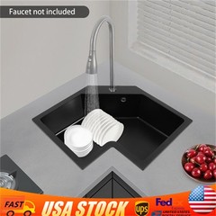 DEFECTIVE Undermount Flushmount Corner Kitchen Sink Irregular Kitchen Si G3D