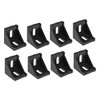 8pcs 40x40mm Inside Corner Bracket for 4040 Series Profile Gusset Slot 8mm Black gallery