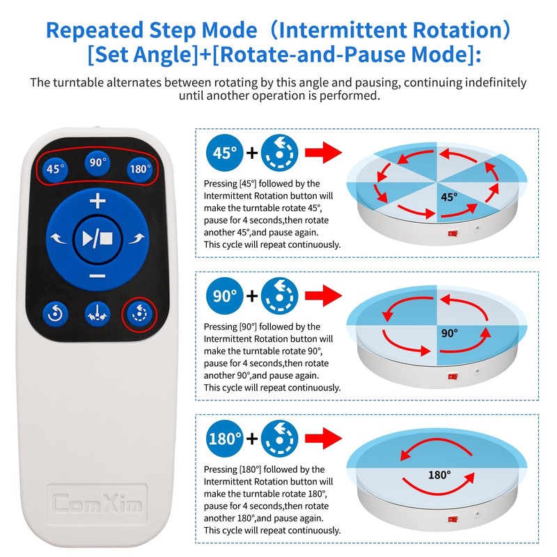 15.8In Remote Motorized Electric Turntable Rotating Display Stand Rotating Pl... gallery