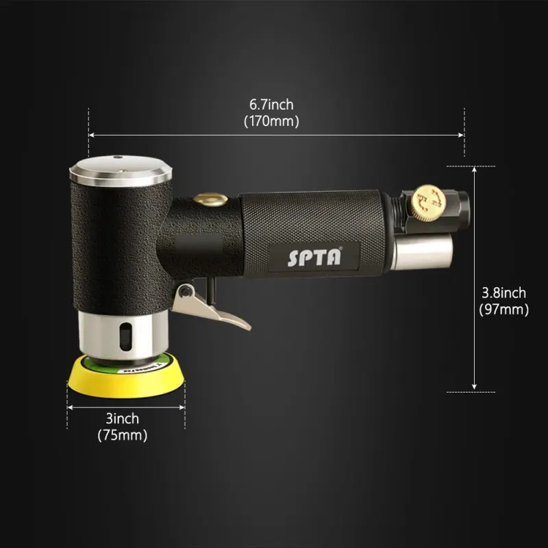 SPTA Air Sander 1/2/3 inch Random Orbital Polisher Pneumatic Grinding Machine gallery