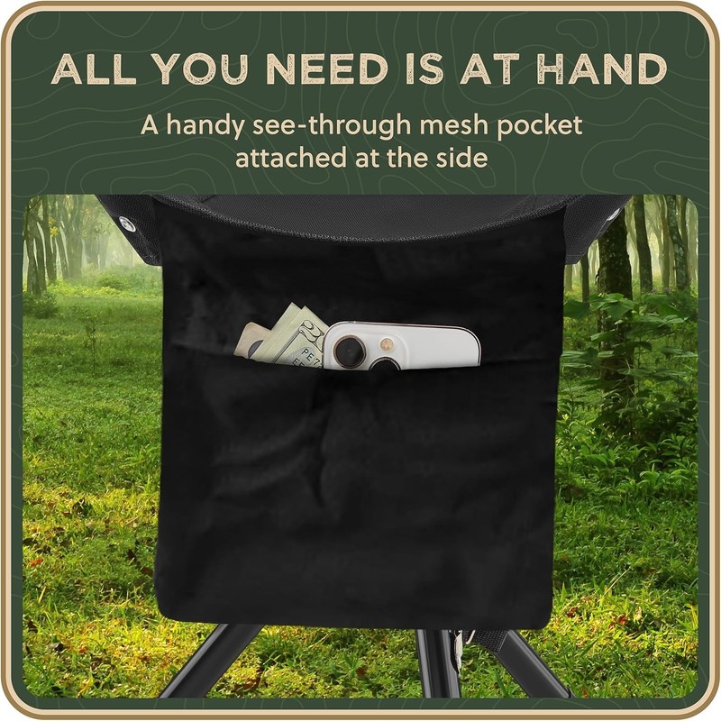 Vibrant Black Foldable Tripod Stool for Kids – 13.4'' Height, 180 lb Capacity gallery