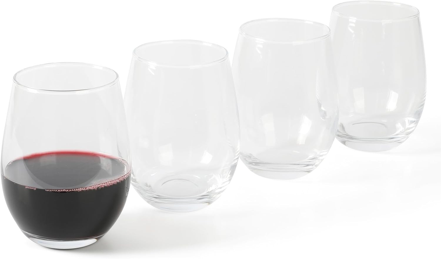 Farrow New Large Stemless 4 Pack Multipurpose Wine Glasses Set Red/White Wine gallery