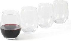 Farrow New Large Stemless 4 Pack Multipurpose Wine Glasses Set Red/White Wine
