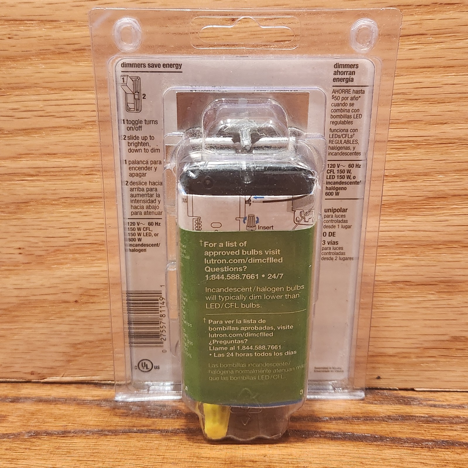 Lutron Toggle Dimmer ~White~ Use for Single or 3-Way - Item #TGCL-153PH-WH NEW gallery