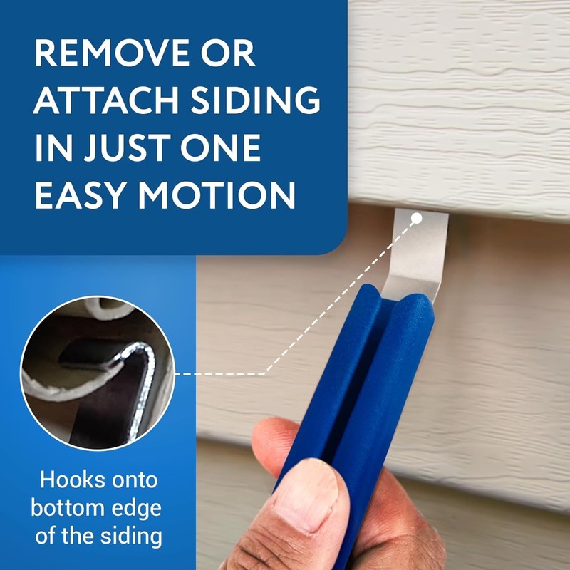 Efficient Vinyl Siding Removal Kit - Two Steel Tools with Extra-Leverage Design gallery