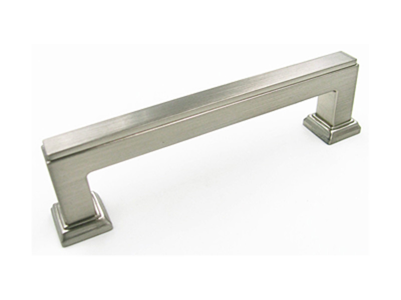Satin nickel Square Kitchen Cabinet Drawer Knobs Pulls 3 3/4" 5" Brushed nickel gallery