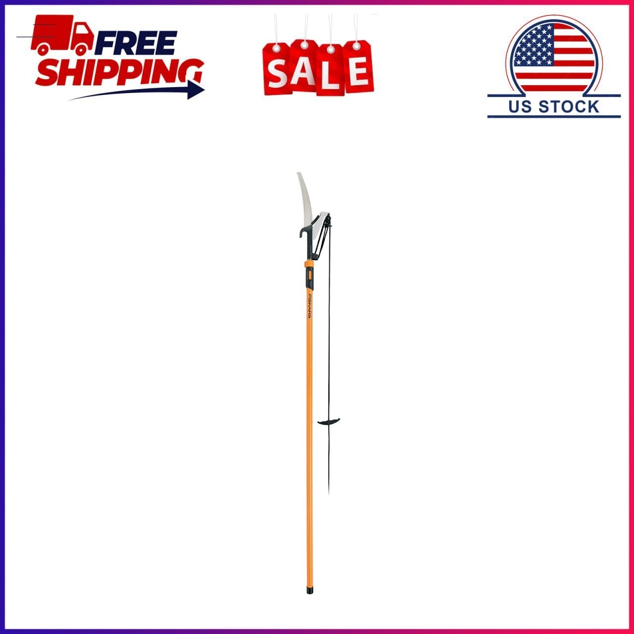 Fiskars Extendable Tree Pruner and Pole Saw and Pruner with 7' to 12' Capacity gallery