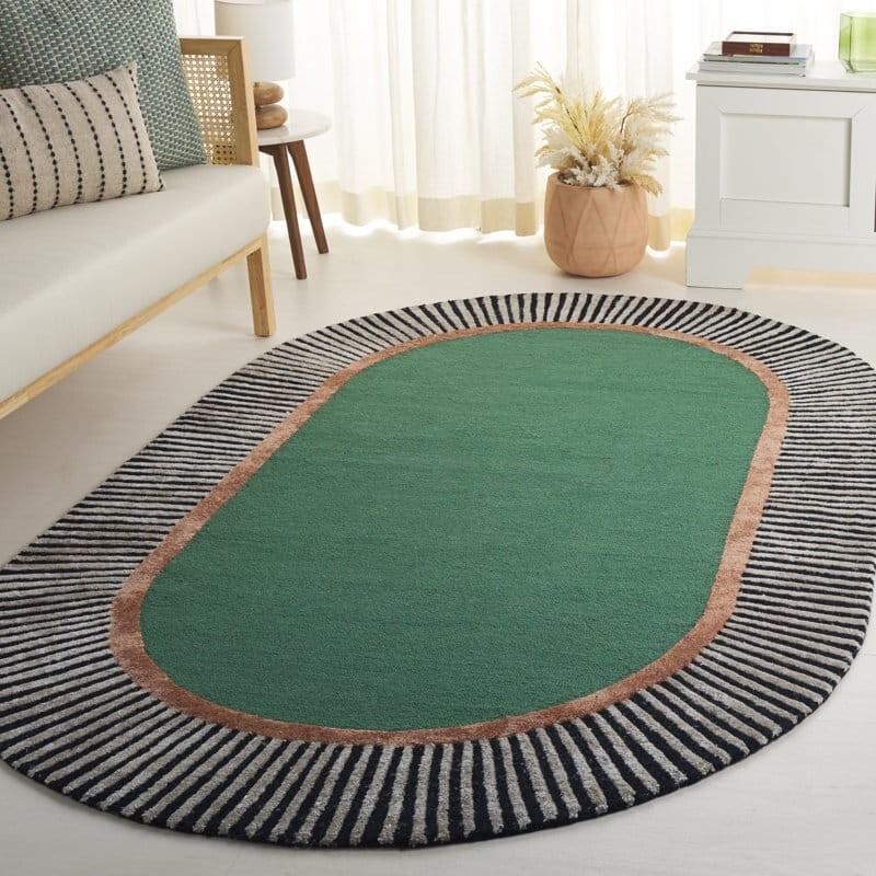 Hand Tufted 100% NZ Wool Loom Loop Pile Area Rugs Handmade Carpet For Kichen Kid gallery